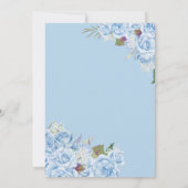 Lichtblauw Quinceanera Assepoester Prinses Quince Kaart (Achterkant)