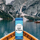 Lichtblauw Retro Patroon Kano Otter Aangepaste Naa Thermosbeker