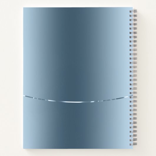 Lichtblauw Roestvrij Notitieboek (Achterkant)