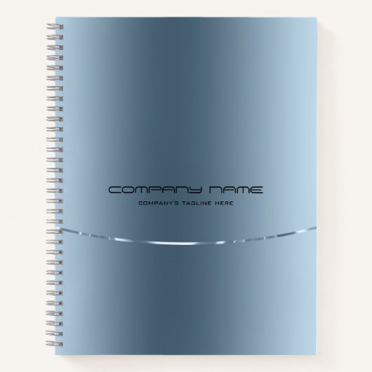 Lichtblauw Roestvrij Notitieboek (Voorkant)