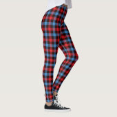 Lichtblauw/Rood Plaid Vrouwen Leggings (Rechts)