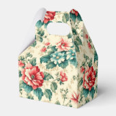  lichtblauw rood Victoriaans bloemontwerp Bedankdoosjes (Achterkant)