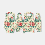  lichtblauw rood Victoriaans bloemontwerp Bedankdoosjes (Uitgevouwen)