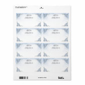 Lichtblauw Roos Silver Princess Crown Verzending Etiket (Full Sheet)