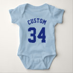 Lichtblauw & Royal Baby | Sport Jersey Design Romper<br><div class="desc">Lichtblauw & Koninklijk Blauw Baby | Sport Jersey Design · Baby Sports Bodysuit</div>