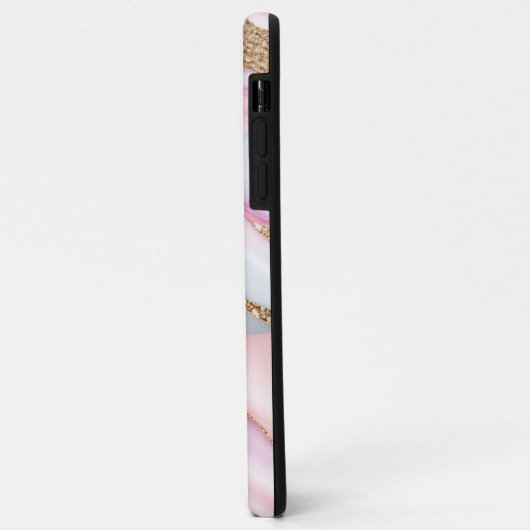 Lichtblauw Roze Agaat Marmer Modern Collectie Case-Mate iPhone Case (Achterkant/links)