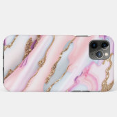 Lichtblauw Roze Agaat Marmer Modern Collectie Case-Mate iPhone Case (Achterkant (horizontaal))