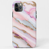 Lichtblauw Roze Agaat Marmer Modern Collectie Case-Mate iPhone Case (Achterkant)