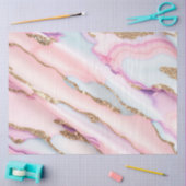 Lichtblauw Roze Agaat Marmer Modern Collectie Tissuepapier (Craft)