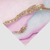 Lichtblauw Roze Agaat Marmer Modern Collectie Tissuepapier (Detail)