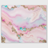 Lichtblauw Roze Agaat Marmer Populair Collectie Cadeaupapier (Vlak)