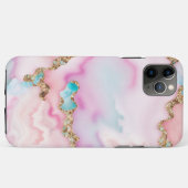 Lichtblauw Roze Agaat Marmer Populair Collectie Case-Mate iPhone Case (Achterkant (horizontaal))