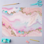 Lichtblauw Roze Agaat Marmer Populair Collectie Tissuepapier (Craft)