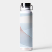 Lichtblauw roze eenvoudige verloopnaam waterfles (Achterkant)