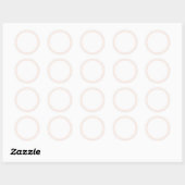 Lichtblauw roze effen kleur rand blanco ronde sticker (Vel)