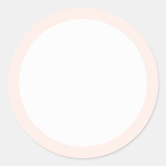 Lichtblauw roze effen kleur rand blanco ronde sticker (Voorkant)