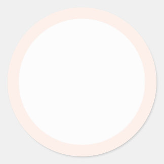 Lichtblauw roze effen kleur rand blanco ronde sticker