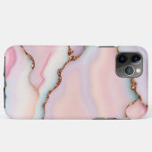 Lichtblauw Roze Marmeren Agaat Modern Collectie Case-Mate iPhone Case (Achterkant (horizontaal))