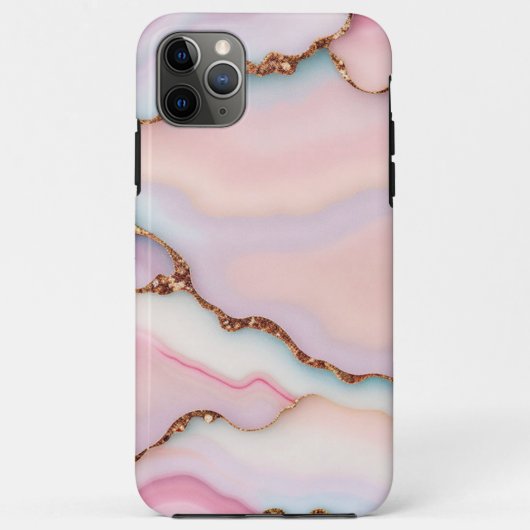 Lichtblauw Roze Marmeren Agaat Modern Collectie Case-Mate iPhone Case (Achterkant)