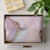 Lichtblauw Roze Marmeren Agaat Modern Collectie Tissuepapier (Geschenk)