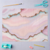 Lichtblauw Roze Marmeren Agaat Modern Collectie Tissuepapier (Craft)