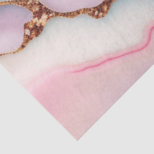 Lichtblauw Roze Marmeren Agaat Modern Collectie Tissuepapier (Detail)