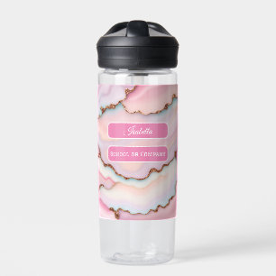 Lichtblauw Roze Marmeren Agaat Modern Collectie Waterfles