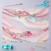 Lichtblauw Roze Marmeren Agaat Populair Collectie Tissuepapier (Craft)