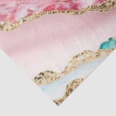Lichtblauw Roze Marmeren Agaat Populair Collectie Tissuepapier (Detail)