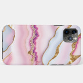 Lichtblauw Roze Marmeren Agaat Trendy Collectie Case-Mate iPhone Case (Achterkant (horizontaal))