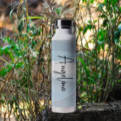 Lichtblauw roze verloopnaam waterfles