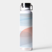 Lichtblauw roze verloopnaam waterfles (Achterkant)