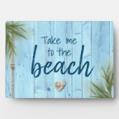 Lichtblauw rustiek kusthout Neem me mee naar het s Fotoplaat (voorkant)