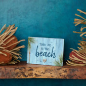 Lichtblauw rustiek kusthout Neem me mee naar het s Fotoplaat (Zijkant)