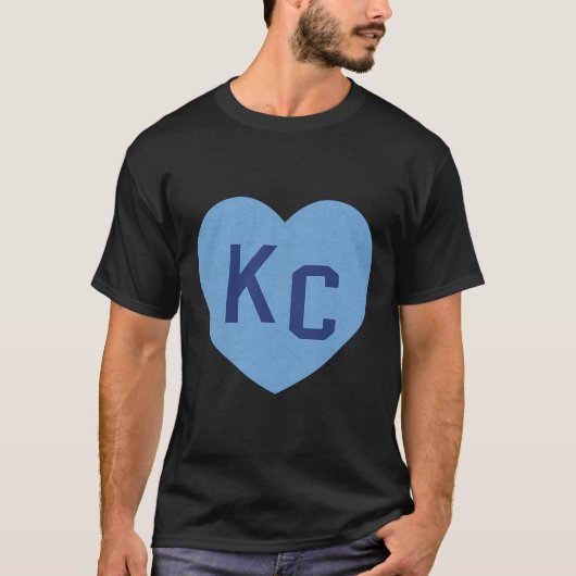 Lichtblauw Schattig T-shirt (Voorkant)