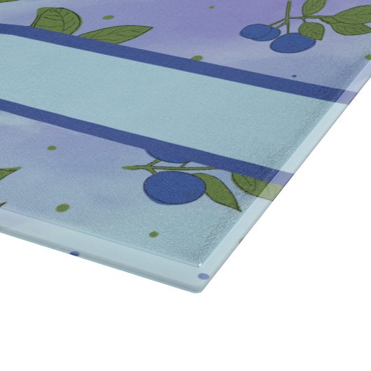 Lichtblauw Schattige bosbessenpatroon Snijplank (Hoek)