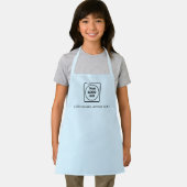 Lichtblauw school logodesign voor kinderactiviteit schort (Insitu)
