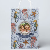 Lichtblauw Seahorse Serenade Custom Foto & Tekst Medium Cadeauzakje