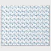 Lichtblauw Sneeuwvlokje Wit Inpakpapier (Vlak)