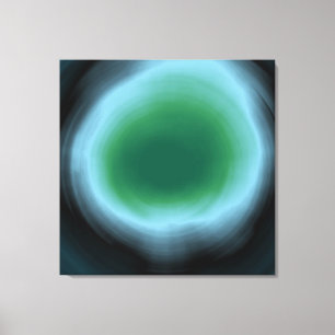 Lichtblauw spiraalvormig abstract acrylschilderij canvas afdruk