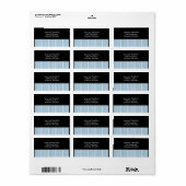 Lichtblauw Streeppatroon Etiket (Full Sheet)