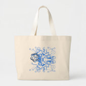 lichtblauw stroomschema grote tote bag (Voorkant)
