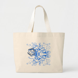 lichtblauw stroomschema grote tote bag