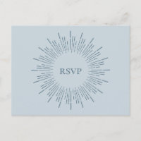 Lichtblauw Sunburst Bruiloft RSVP Song Aanvraag
