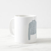 Lichtblauw T-shirt Koffiemok (Voorkant links)