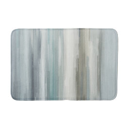 Lichtblauw Teal Grijs Bruin Abstracte Streep Badmat