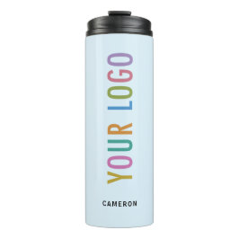 Lichtblauw Thermische Waterfles Bedrijf Logo 12 oz Thermosbeker