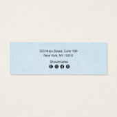 Lichtblauw Toevoegen Logo Stud Oorbel Display Kaar Mini Visitekaartjes (Achterkant)