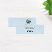 Lichtblauw Toevoegen Logo Stud Oorbel Display Kaar Mini Visitekaartjes (Bureau)