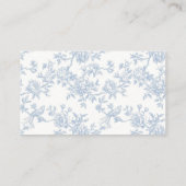 Lichtblauw Toile en Bow Baby shower Informatiekaartje (Achterkant)